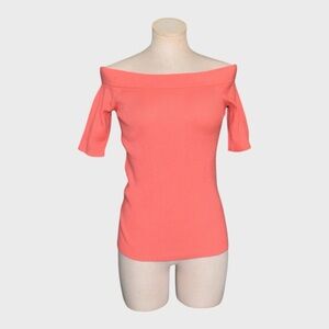 Anthropologie Ribbed Off Shoulder Knit Top